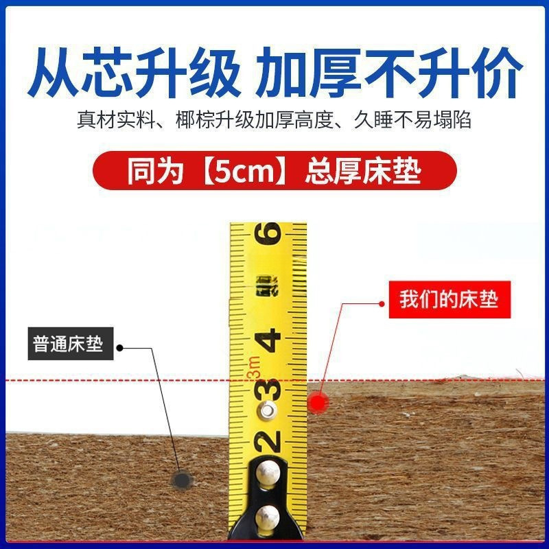 纯椰棕床垫环保双人棕垫.护脊.加厚棕榈经济家用折叠床|undefined