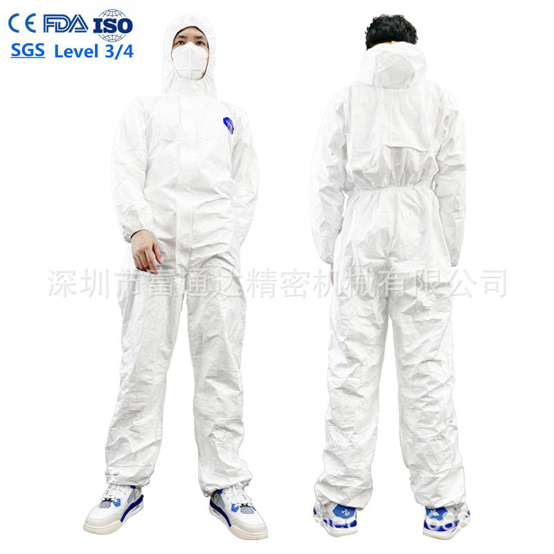 工厂现货type 5/6一次性Tyvek ppe防护服65g可用于医疗护士Cat ii