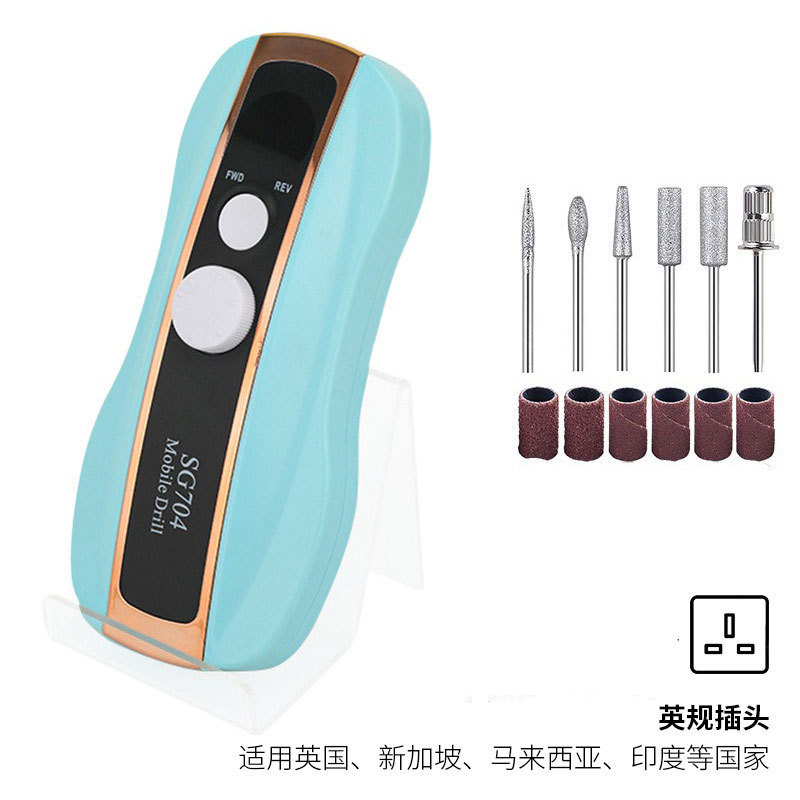 Polizador de uñas conveniente, tipo de carga inteligente, pulizador de uñas transfronterizo profesional de descarga de uñas 35000RPM