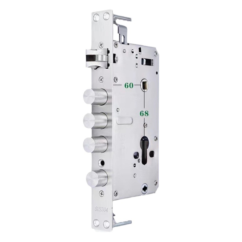 Todo-acero anti-Tarjeta cerradura cuerpo huella digital bloqueo cuerpo cerradura inteligente contraseña cerradura electrónica doble activo doble rápido Acero inoxidable cerradura cuerpo fábrica al por mayor