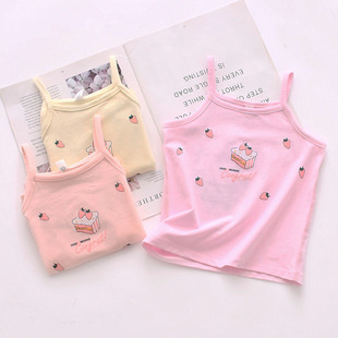 Cute Children's Halter Shirt Lycra Boneless Breathable Thin Sleeveless T-shirt Summer and Autumn New Children's Doll Vest