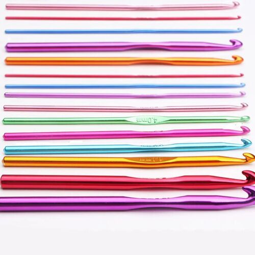 Wool DIY knitting tools, aluminum alloy crochet hook, single head crochet hook