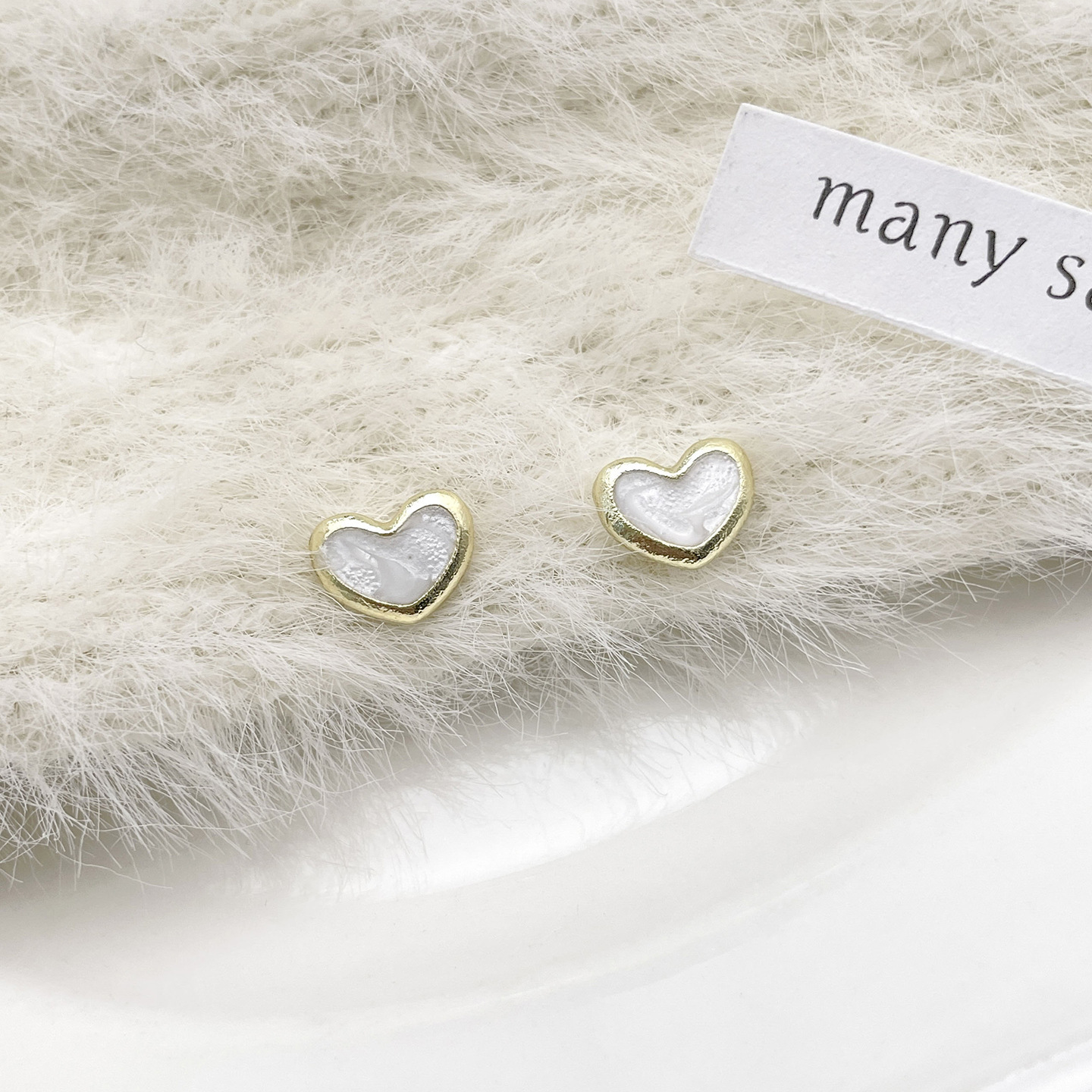 6#조개껍데기 하트 귀걸이