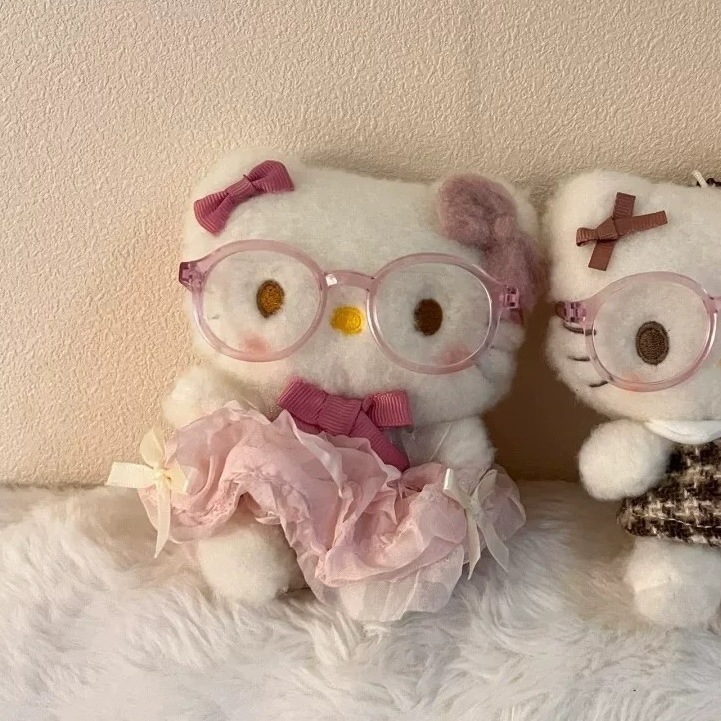 新しいメガネキティペンダント、さまざまなスタイルのコレクション、かわいいぬいぐるみ、バッグペンダント、キーホルダー|undefined
