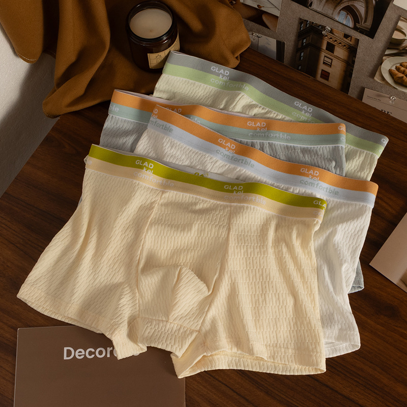 Pantalones interiores para hombres, pantalones antibacterianos para hombres, pantalones cortos de ángulo plano para hombres, tendencia de cabeza.