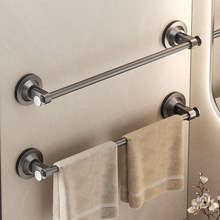 强力吸盘式毛巾架卫生间免打孔浴室毛巾杆浴巾壁挂置物架收纳挂架