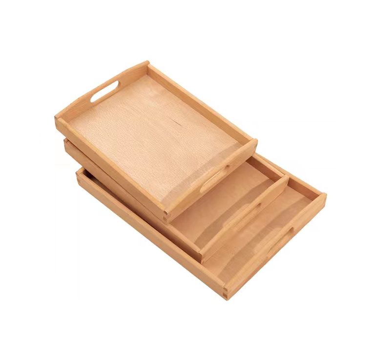 Bandeja de Té Kung Fu Rectangular A5L de Madera para Servicio de Té