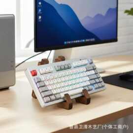 木质平板键盘展示架桌面相框奖牌摆盘托架家居工艺品陈列底座