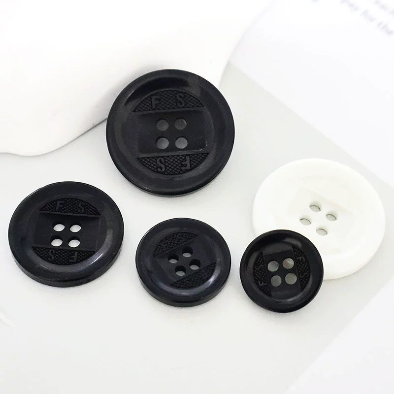 Смола надписи пуговицы для мужчин и женщин пальто свитер кардиган высокого класса изысканные пуговицы черный костюм пуговицы аксессуары