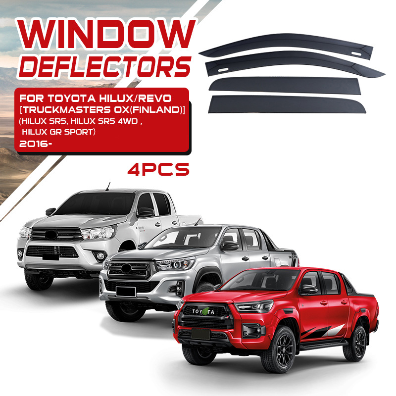 Protector de Lluvia Tianxirui para Toyota Hilux Revo, Protector de Ventana para Auto, Modificación de Cejas para Ventana, Accesorios para Auto
