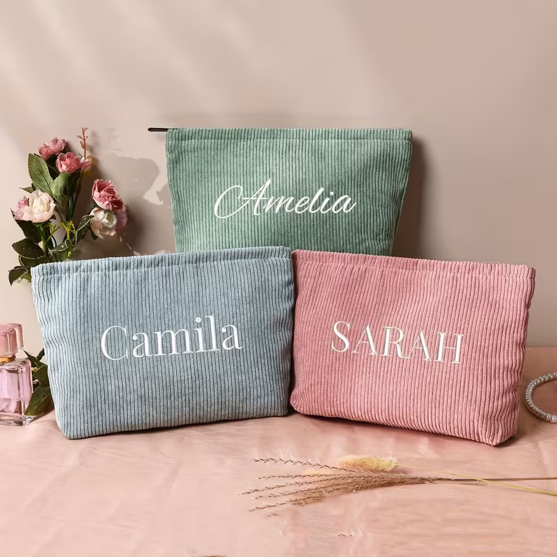 Etsy Personalized Embroidered Custom Logo Corduroy Cosmetic Bag Portable Clutch Bag Large Capacity Canvas Storage Bag Etsy Personalized Embroidered Custom Logo Corduroy Cosmetic Bag Portable Clutch Bag Large Capacity Canvas Storage Bag