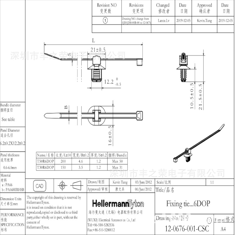 HELLERMANNTYTON������̫ͨ�����̶�������T50R6DOP 156-01041