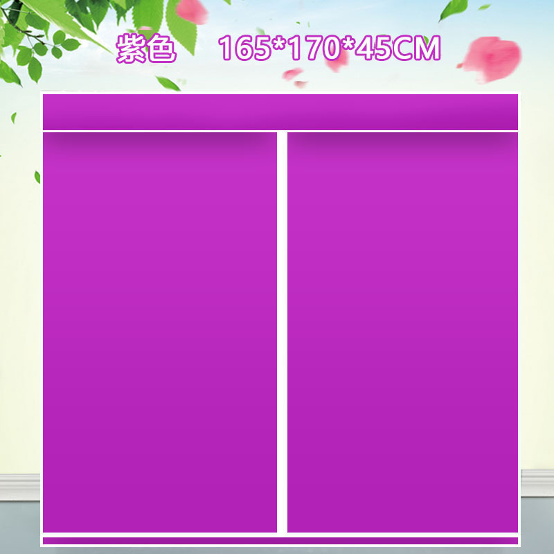 Armario simple transfronterizo, armario de almacenamiento de dormitorio grande de cuatro filas, tubo de acero, dormitorio de alquiler para el hogar, armario de montaje