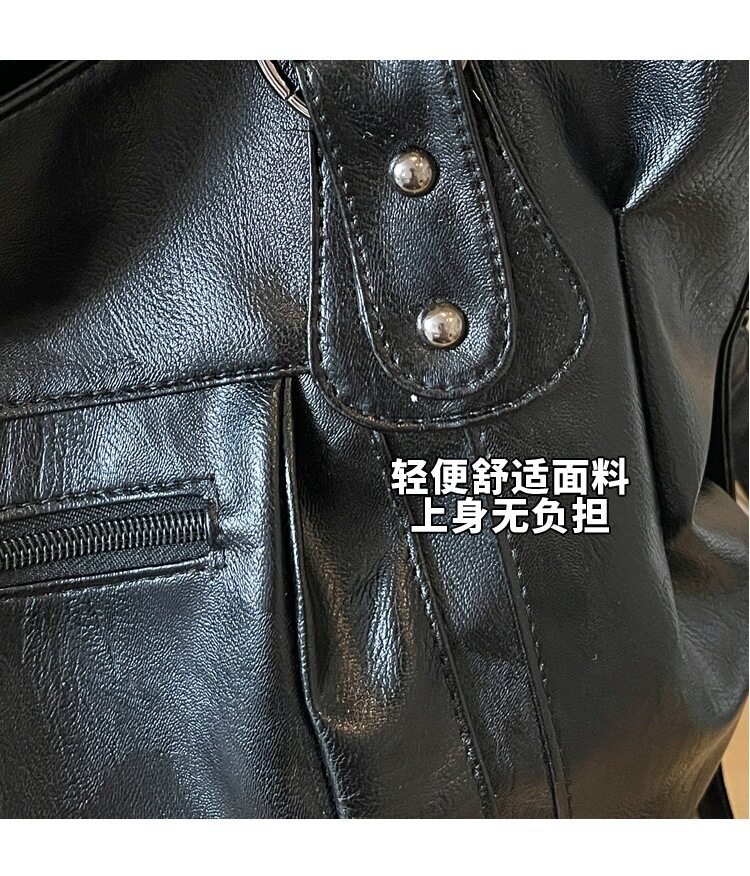 Túi tote nữ cỡ lớn đựng nhiều đồ, túi đeo vai kiêm túi xách tay và đeo chéo, phong cách đơn giản — màu cà phê, màu trắng ngà, đen chi tiết 6