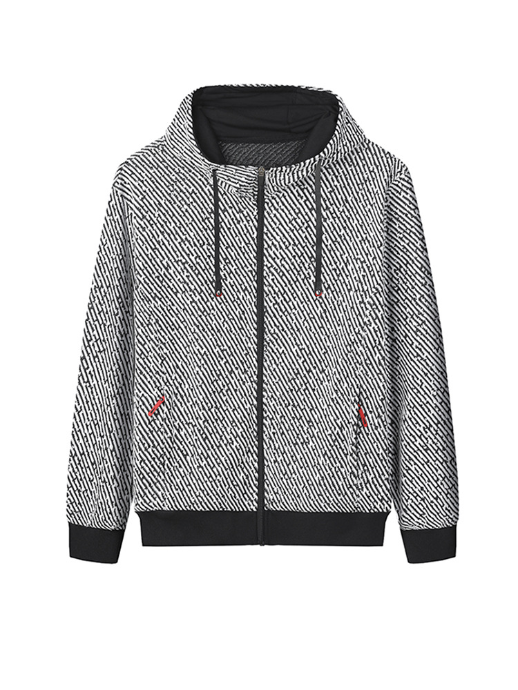 Plus Size Men's Autumn/Winter New Windproof Waterproof Plus Size Casual Jacket Outdoor Lapel Hooded Trendy Brand Jacket
