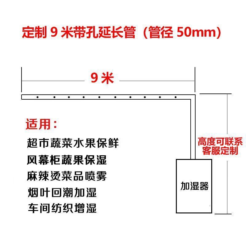 Humidificador industrial Ultrasonido gran cantidad de niebla de reducción de polvo de taller de fábrica comercial textil desestático supermercado atomización de verduras