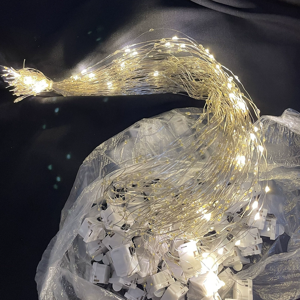 LED copper wire fairy lights, 3‑mode adjustable, warm/multi colors, AG13/LR44 battery