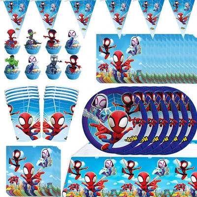 Spiderman And His Friend Theme Spidey Birthday Party Decorat