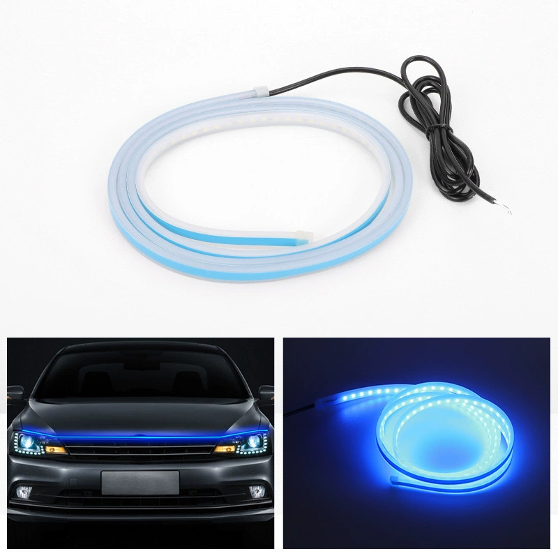 Дневные ходовые огни для автомобиля, светодиодная лента для капота, декоративная подсветка капота, светодиодная подсветка решетки радиатора, сверхъяркая
