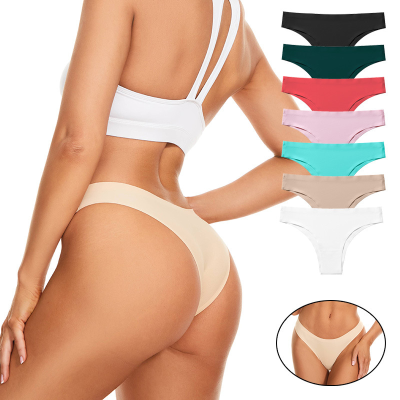 Foreign Trade Traceless Half Hip Underwear Women's Light Sliding Bikini Brazil Triangle Underwear Women's Wholesale
