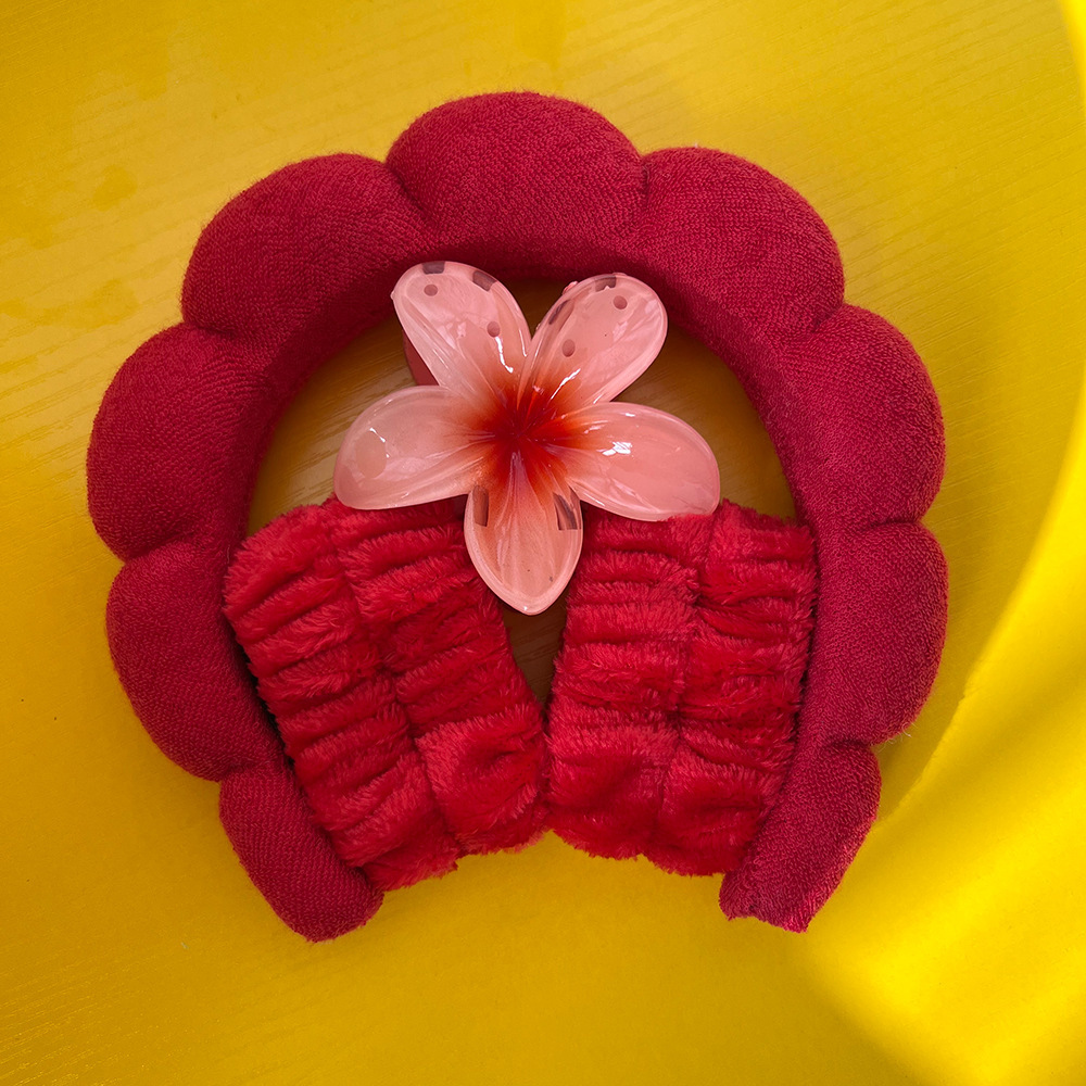 Correa para el cabello suave, tocado, lazo, lavado, multicolor mate mate, clip de agarre grande, anillo para el cabello elástico, juego de 16 piezas