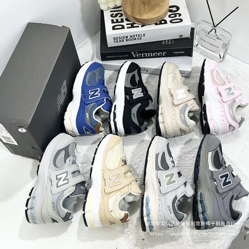 Pure Original 2023 New nb2002r Kidsren's Shoes Elastic Band Velcro Retro Kidsren's Sports Shoes Kidsren 24-37
