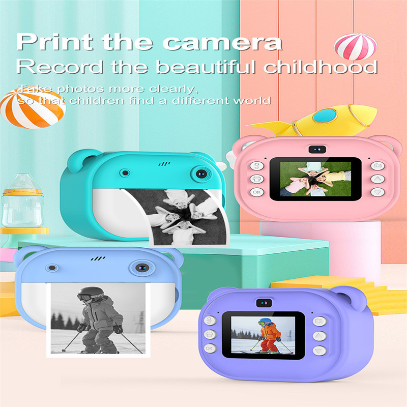 New Y600 Children's Printing Camera That Can Take Photos and Print Them Instantly, a Toy for Baby Girls, a Small Digital Camera
