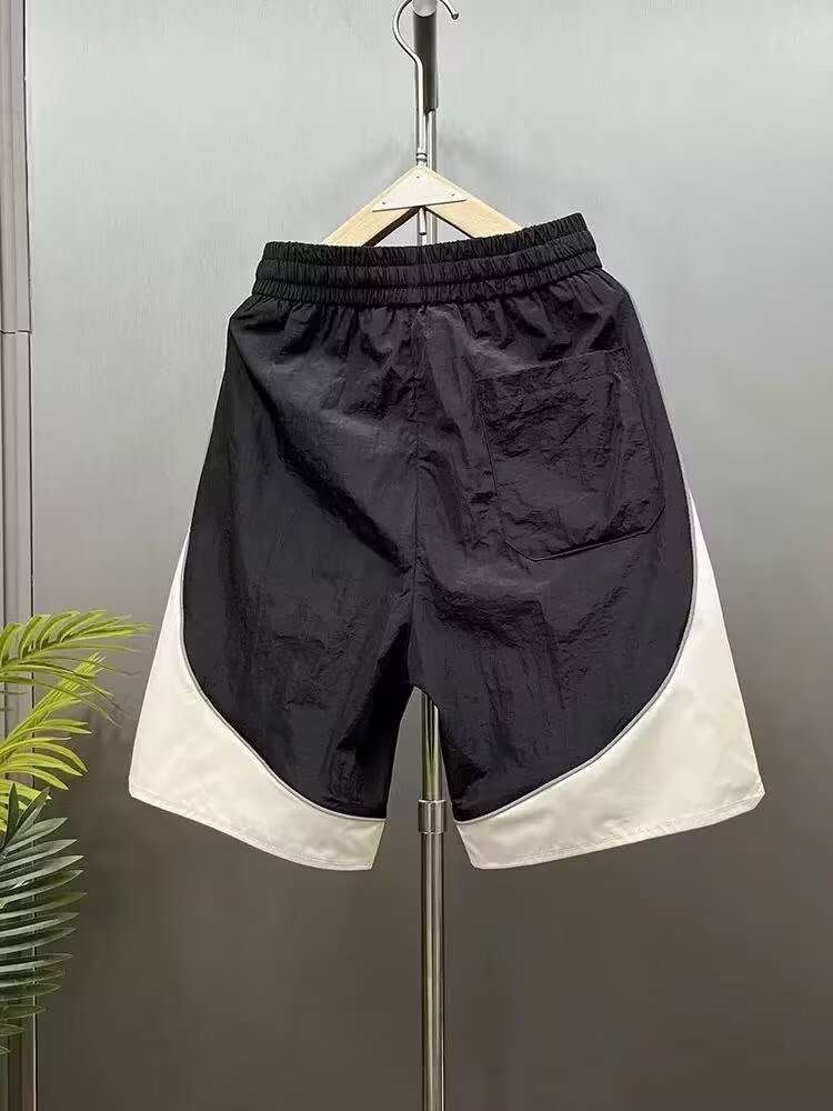 Men's Clothing Men's Trendy Casual Embroidered Shorts Patchwork Five Point Outdoor Sports Beach Pants Loose Fit_viptrois.com