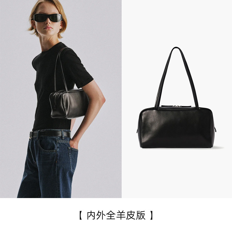 th*erow all-sheepskin Astra small underarm bag, high-end, large-capacity, hand-held Boston bowling bag for women