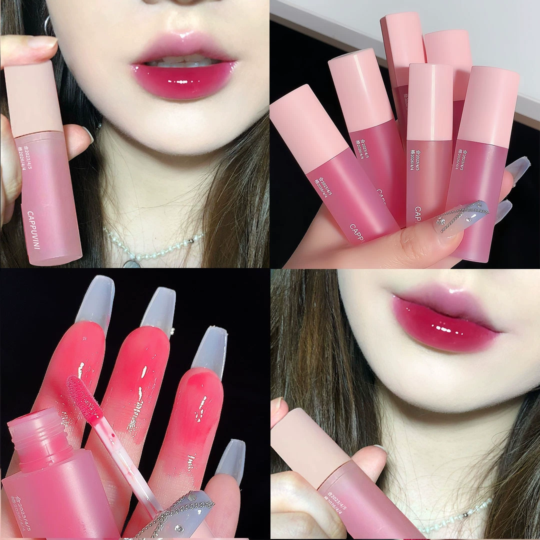 (Cross-border trading), glass lip gloss, makeup primer, mirror effect, intense hydration, plump lips effect