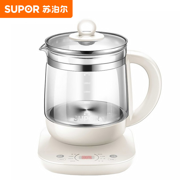 Supor salud olla hogar multi-funcional de vidrio automático cocina de té pequeño Hervidor eléctrico SW-15YJ33
