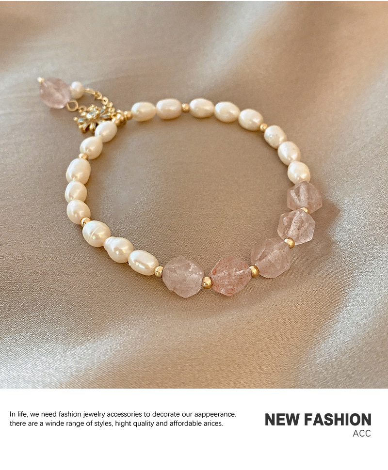 Korean fashion freshwater pearl bracelet retro crystal bracelet sixpointed star zircon braceletpicture4