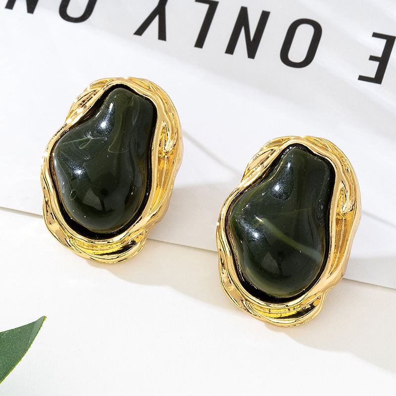 欧美跨境饰品 巴洛克镶嵌彩色异形珍珠戒指 复古不规则合金rings|undefined