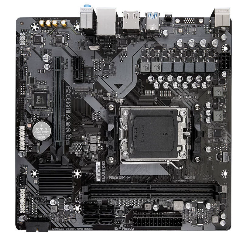 Материнская плата Gigabyte GIGABYTE A620M H DDR5 настольной компьютерной платы совместимая с поддержкой AMD 7800X3D