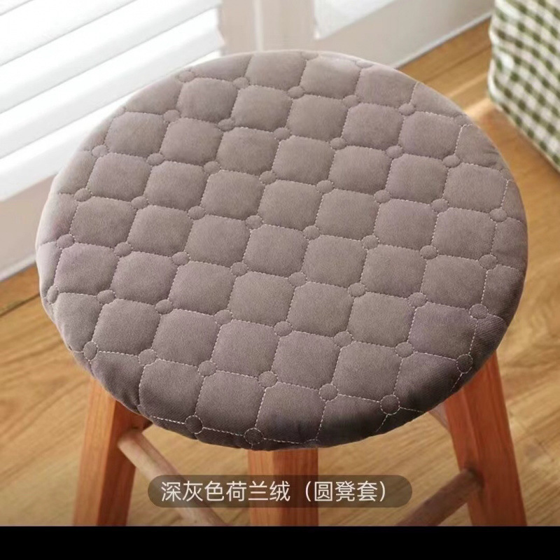 圆凳子套罩四季通用加棉圆形坐垫餐厅凳套加厚座椅套|undefined