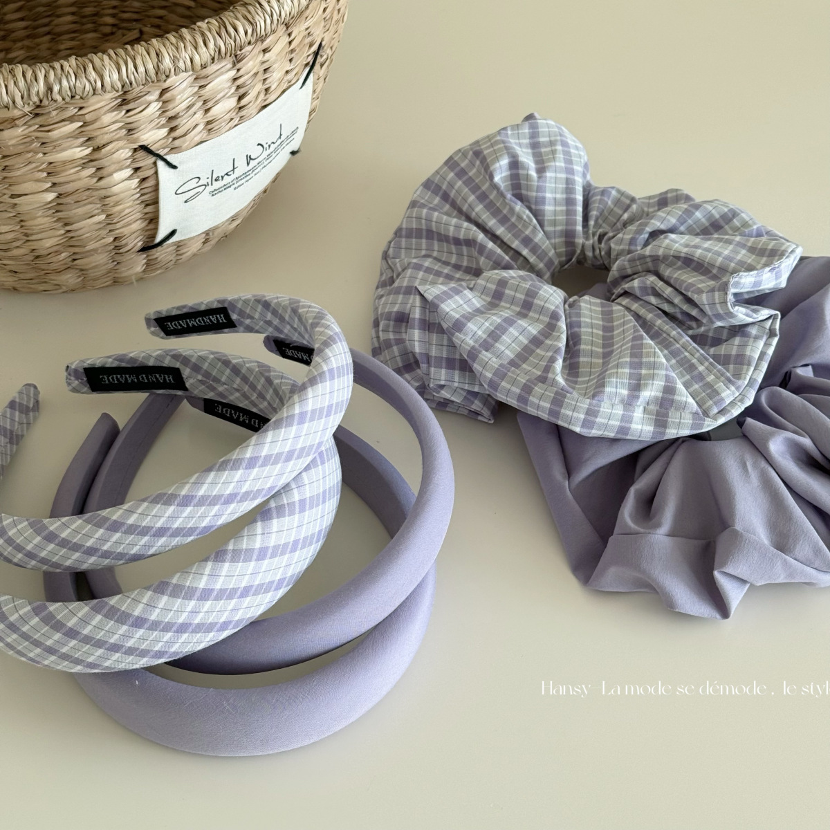 charming purple solid color plaid headband dream gentle high skull top all-match daily headband hairpin hair ornaments new