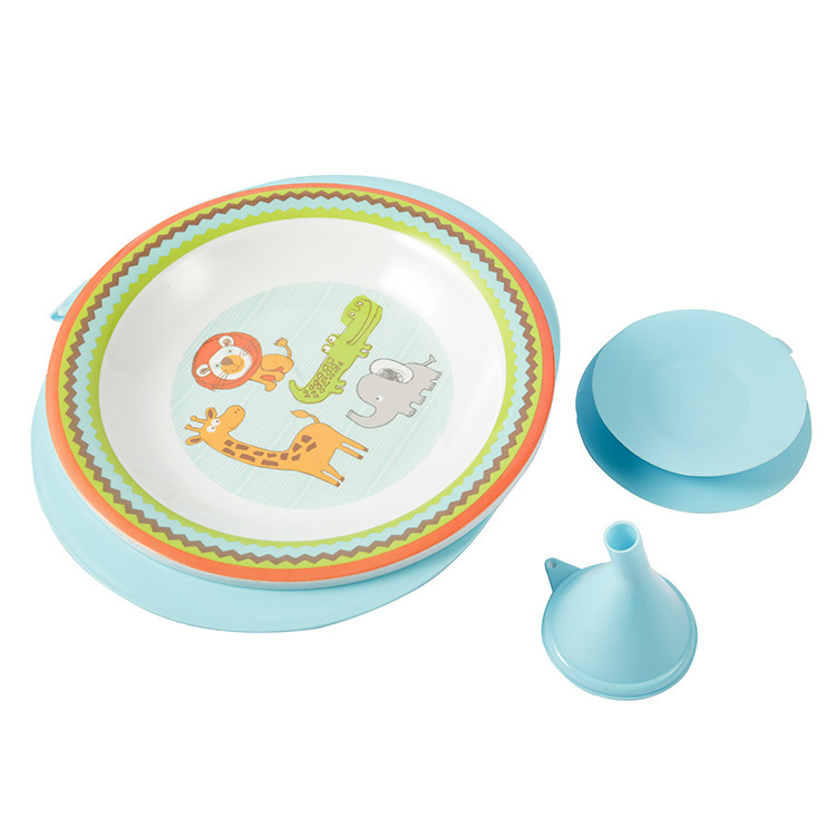 Yookidoo tazón de inyección de agua para niños tazón de aislamiento infantil tazón de vajilla traje 304 de acero inoxidable tenedor cuchara tazón