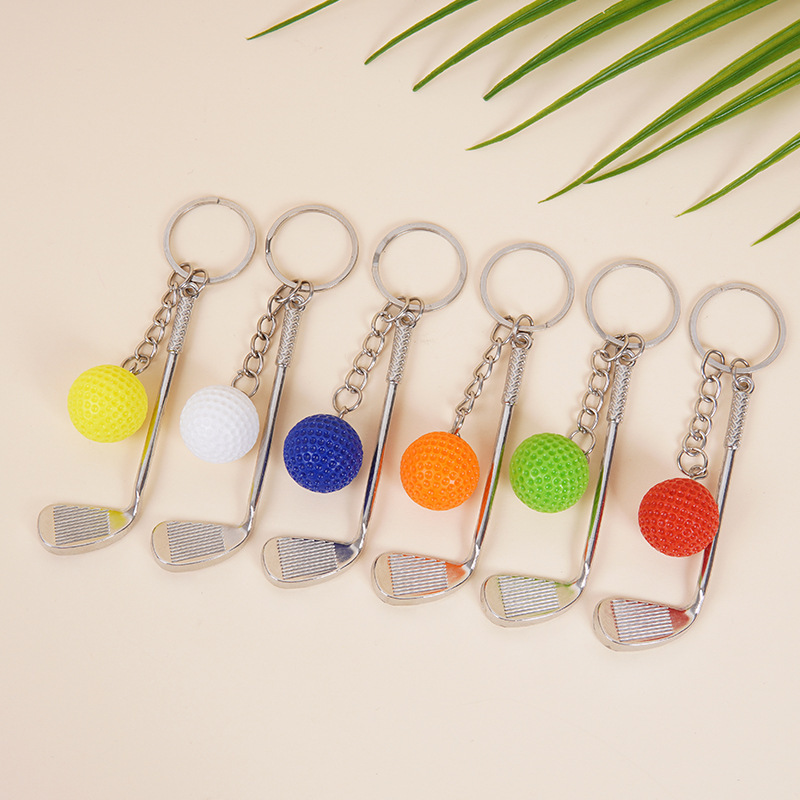 Cross-border Explosions Golf Keychain Creative Ball Couple Bag Pendant Foreign Trade Sports Accessories