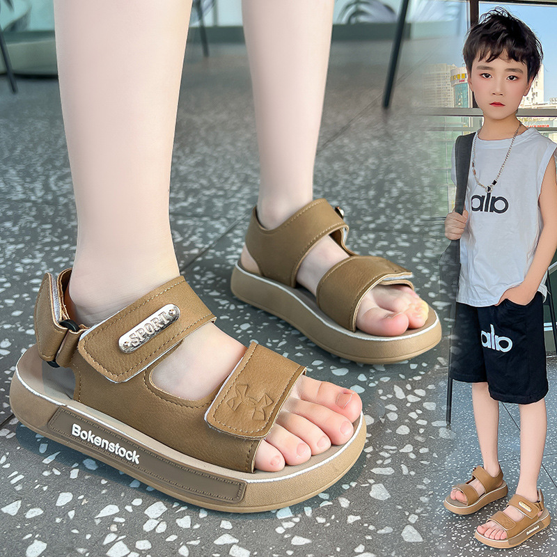 Niños huecos sandalias transpirables 2026 verano nuevo estilo de moda para niños zapatos casuales para niños zapatos de playa suaves image 3