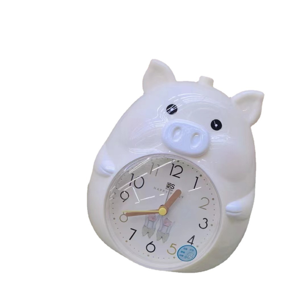 Fábrica al por mayor dormir cerdo reloj de alarma de voz de doble tono reloj de alarma especial para niños caminar es muy preciso y puede ser cronometrado reloj de alarma