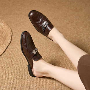 slippers���^��ЬŮ�⴩�����¿�����ȫƤ����Ь��Ƥ�|Ӣ���L����