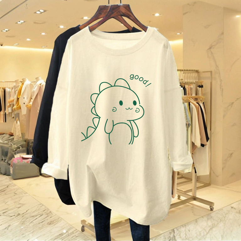 Women's Cheap T-Shirts Alibaba Wholesale Website 1688 Long-Sleeved Bottoming Shirts Can Be Processed to Make Women's Clothing According to the Drawings