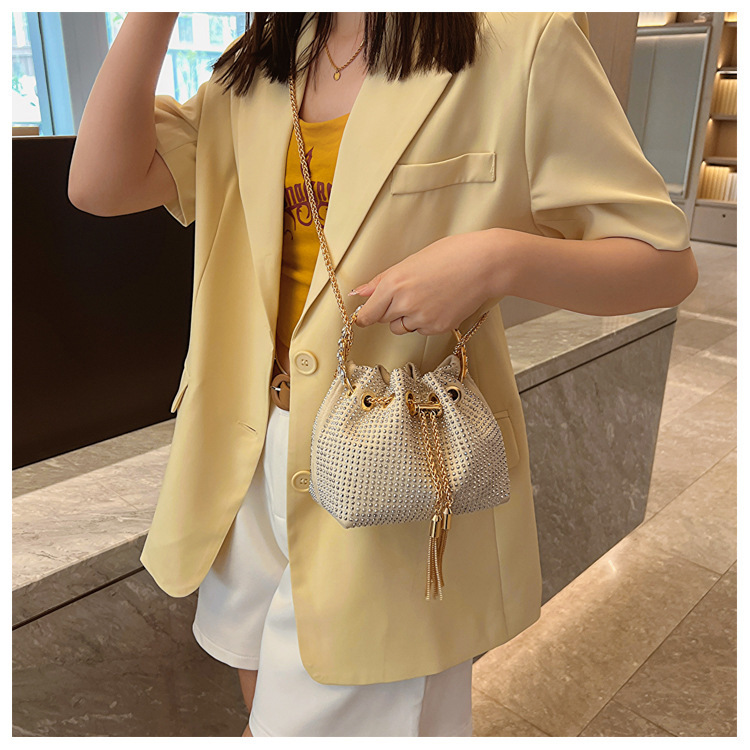 270g Weight Polyester Lining Material Sewing Thread Fashion Element String Closure Type Single Shoulder Strap Strap Type Evening Bag Bags Type Party, Shopping Occasion Pu Leather Material Solid Color Pattern All Seasons Season Women's Gender Streetwear Style Bucket Shape Medium Size Women's Medium Pu Leather Solid Color Streetwear Sewing Thread Bucket String Evening Bag 9