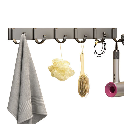 No punching space aluminum coat hook bathroom toilet coat hook door rear hook coat hanger kitchen strong sticky hook