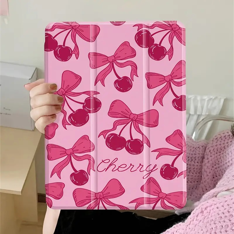 Full Screen Bow Cherry 70% off Stand Suitable for Ipad7/8/9 Tablet Protective Case 10.2inch Pen Slot Anti-Fall Full Screen Bow Cherry 70% off Stand Suitable for Ipad7/8/9 Tablet Protective Case 10.2inch Pen Slot Anti-Fall