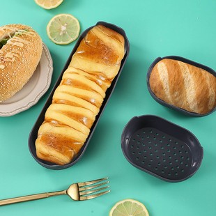 Silicone Cake Mold 4-piece High Temperature Baking Kitchen Tools Oval Bar Baking Pan