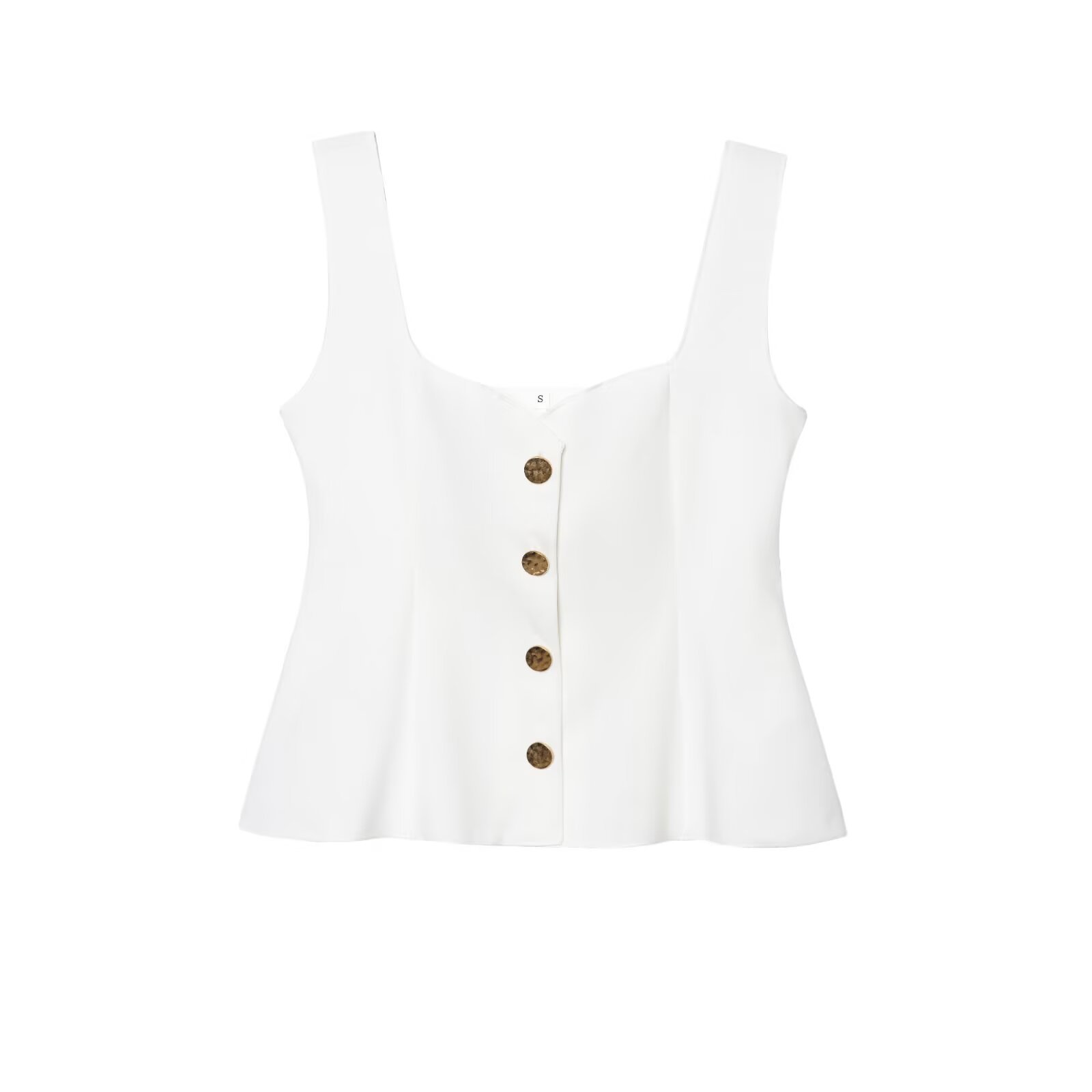 European And American Women's Clothing 2025 Summer New Fashion Short Skirt Hem Elastic Vest Top_ecoleips.com
