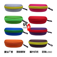 批发时尚彩色太阳镜盒 EVA挂钩眼镜盒骑行镜盒拉链眼镜盒可印LOGO