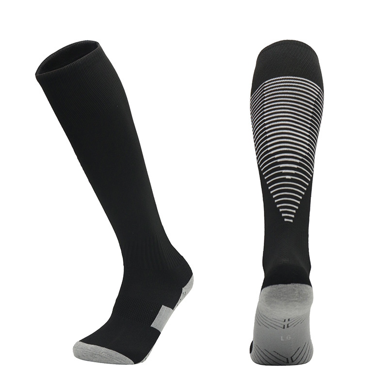 Calcetines de fútbol sobre la rodilla de color sólido personalizados Calcetines para adultos, niños de escuela primaria, calcetines deportivos con fondo de toalla gruesa, calcetines de béisbol