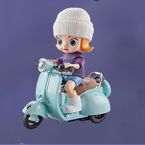 Stunt motorcycle blue
